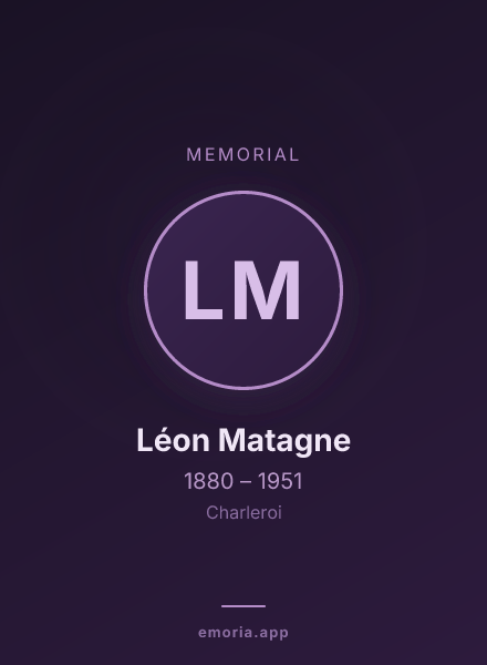 Memorial portrait of Léon Matagne