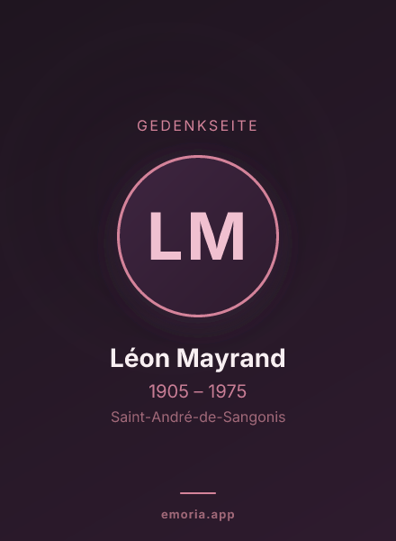 Gedenkportrait von Léon Mayrand