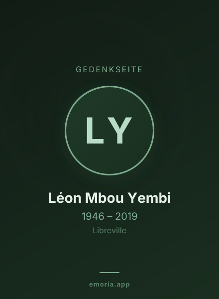Gedenkportrait von Léon Mbou Yembi