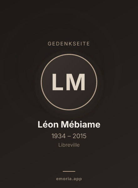 Gedenkportrait von Léon Mébiame