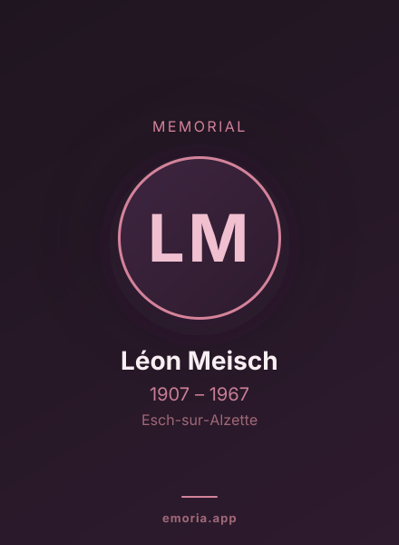 Memorial portrait of Léon Meisch