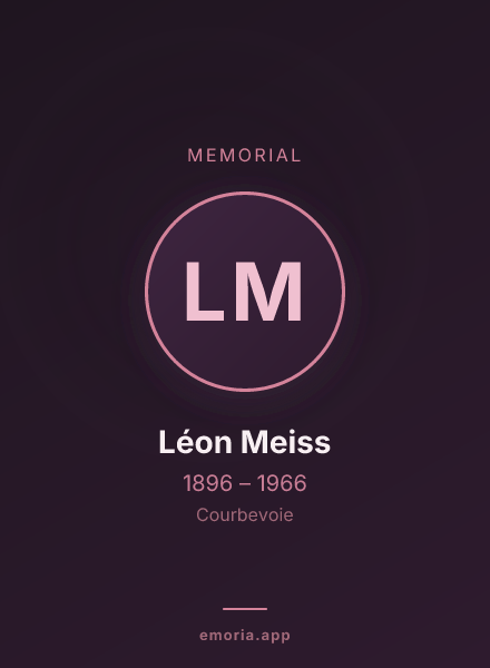 Memorial portrait of Léon Meiss