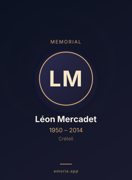 Memorial portrait of Léon Mercadet
