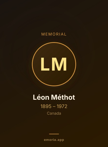 Memorial portrait of Léon Méthot