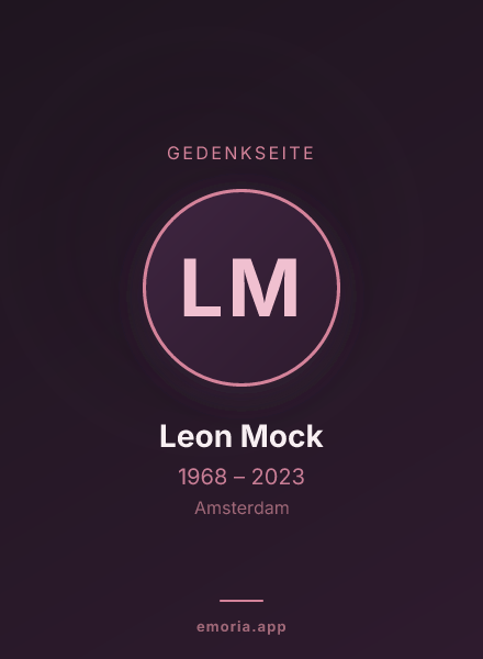 Gedenkportrait von Leon Mock
