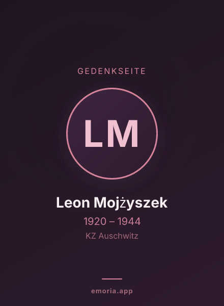 Gedenkportrait von Leon Mojżyszek