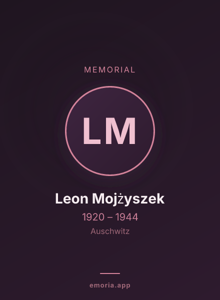 Memorial portrait of Leon Mojżyszek