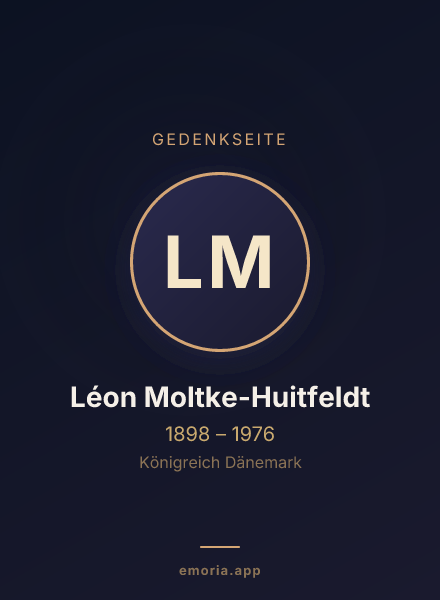 Gedenkportrait von Léon Moltke-Huitfeldt