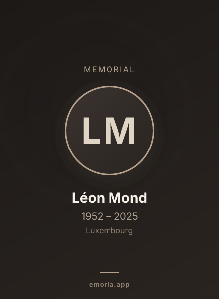 Memorial portrait of Léon Mond