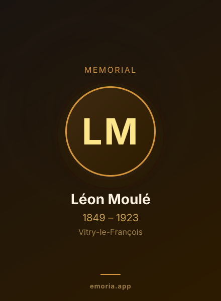 Memorial portrait of Léon Moulé