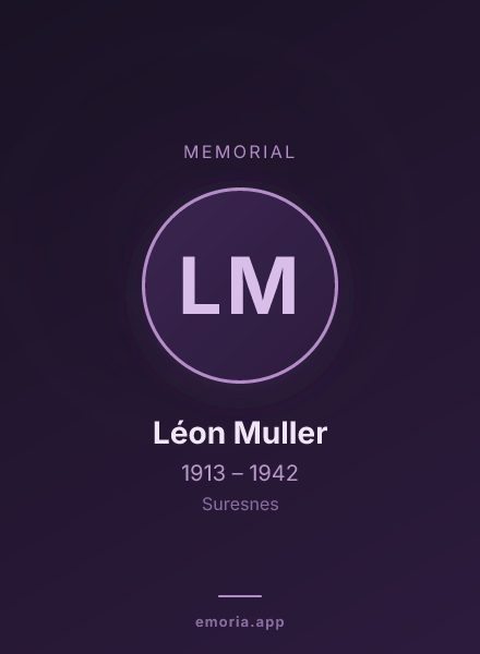 Memorial portrait of Léon Muller