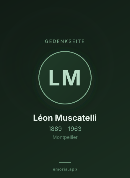 Gedenkportrait von Léon Muscatelli