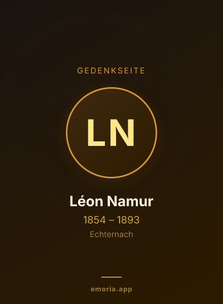 Gedenkportrait von Léon Namur
