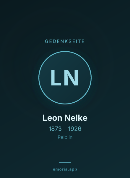 Gedenkportrait von Leon Nelke