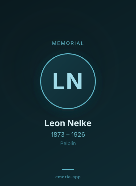 Memorial portrait of Leon Nelke