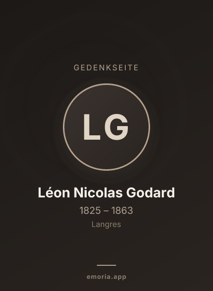 Gedenkportrait von Léon Nicolas Godard