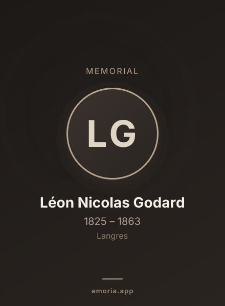 Memorial portrait of Léon Nicolas Godard