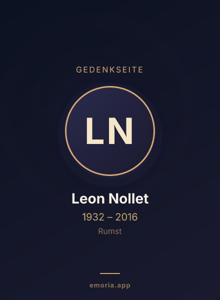 Gedenkportrait von Leon Nollet
