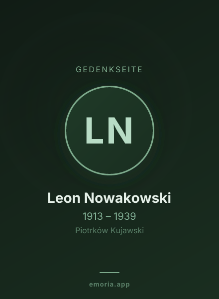 Gedenkportrait von Leon Nowakowski