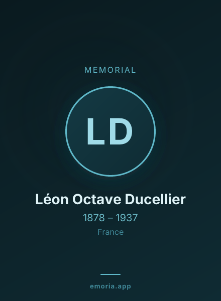 Memorial portrait of Léon Octave Ducellier