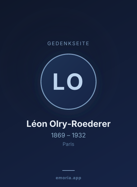 Gedenkportrait von Léon Olry-Roederer
