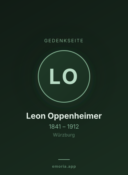 Gedenkportrait von Leon Oppenheimer