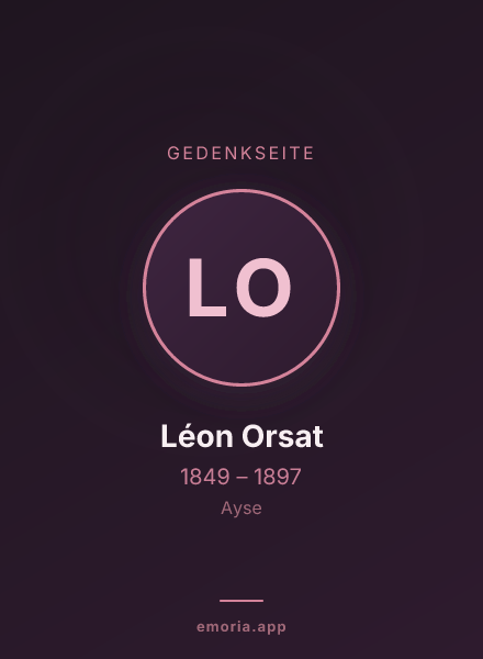 Gedenkportrait von Léon Orsat
