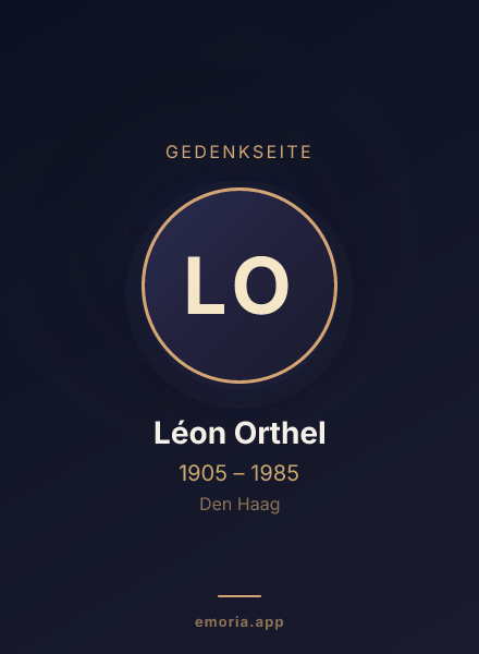 Gedenkportrait von Léon Orthel