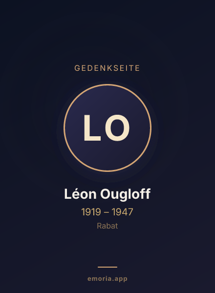 Gedenkportrait von Léon Ougloff
