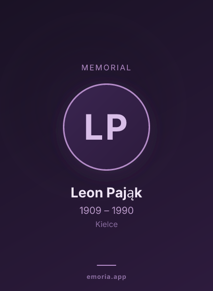 Memorial portrait of Leon Pająk