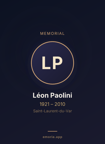 Memorial portrait of Léon Paolini