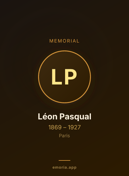 Memorial portrait of Léon Pasqual