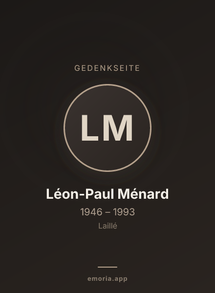 Gedenkportrait von Léon-Paul Ménard
