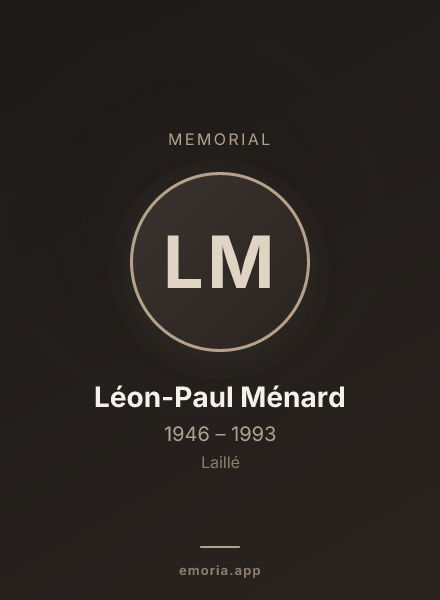 Memorial portrait of Léon-Paul Ménard