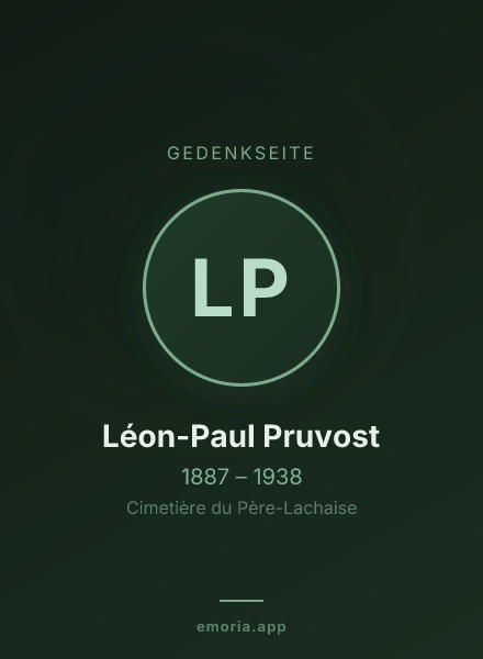 Gedenkportrait von Léon-Paul Pruvost
