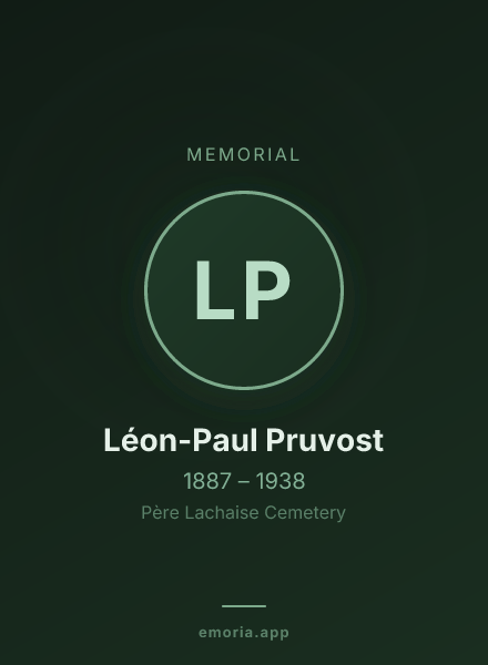 Memorial portrait of Léon-Paul Pruvost