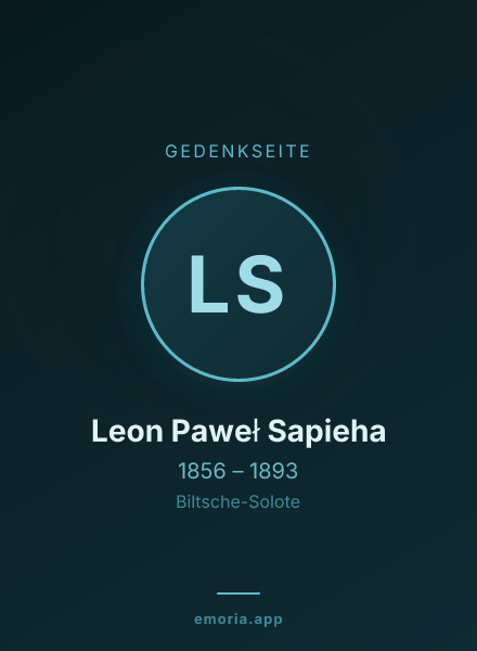 Gedenkportrait von Leon Paweł Sapieha