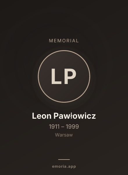 Memorial portrait of Leon Pawłowicz
