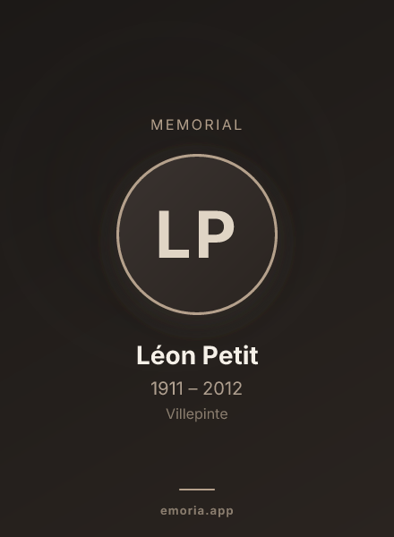 Memorial portrait of Léon Petit