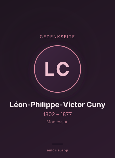 Gedenkportrait von Léon-Philippe-Victor Cuny