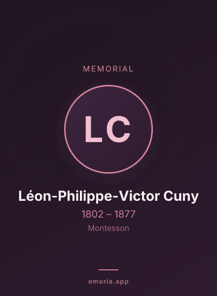 Memorial portrait of Léon-Philippe-Victor Cuny