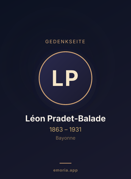 Gedenkportrait von Léon Pradet-Balade