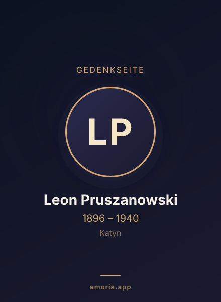 Gedenkportrait von Leon Pruszanowski