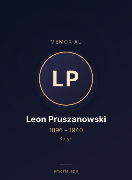 Memorial portrait of Leon Pruszanowski