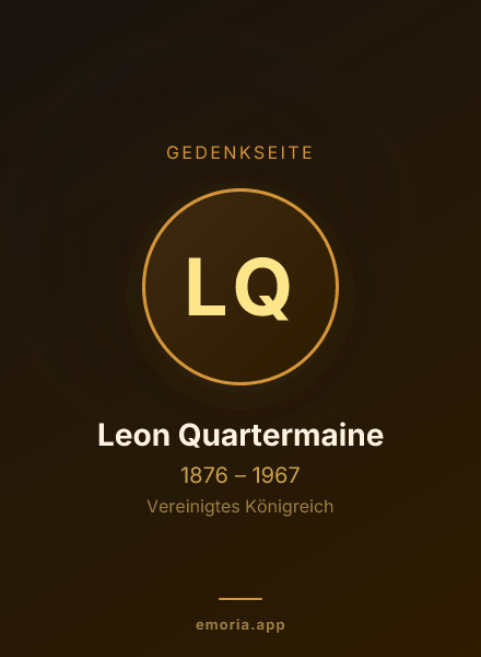 Gedenkportrait von Leon Quartermaine