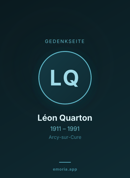 Gedenkportrait von Léon Quarton