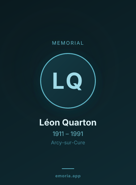 Memorial portrait of Léon Quarton