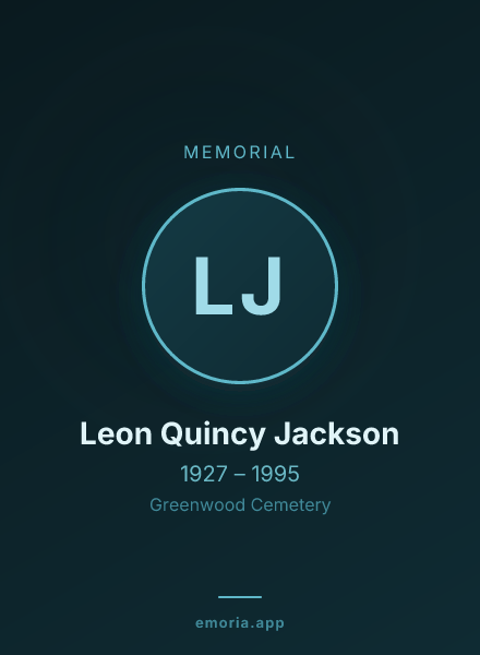 Memorial portrait of Leon Quincy Jackson