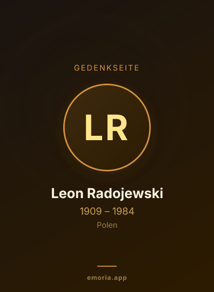 Gedenkportrait von Leon Radojewski