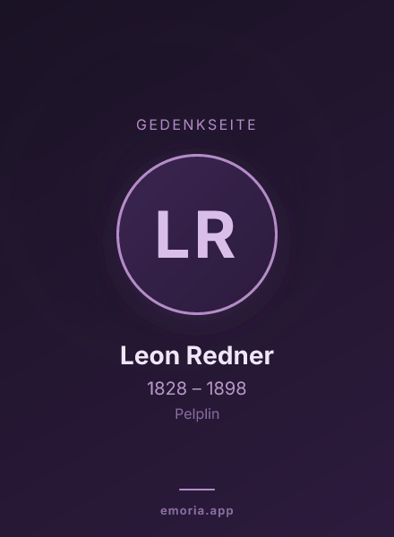 Gedenkportrait von Leon Redner